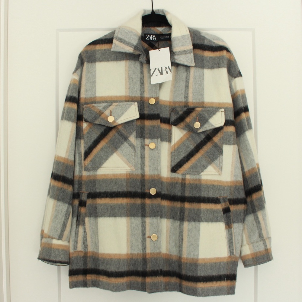 ZARA Plaid Shirtjacket - NWT